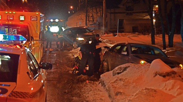 Accident à l’intersection des rues Laval et Saint-André