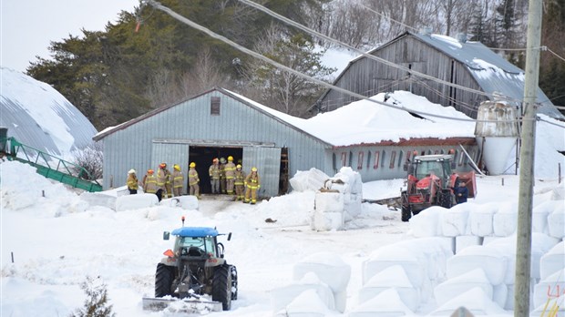 Un bâtiment agricole s’affaisse à Dégelis