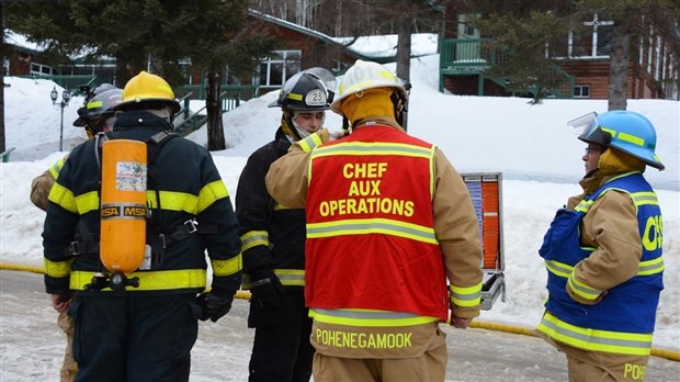 Intervention incendie au restaurant La Bête du Lac de Pohénégamook 