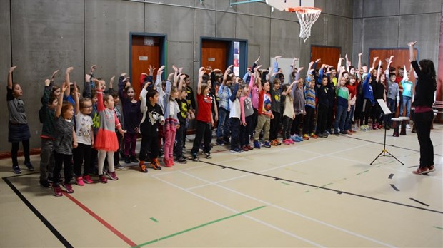 Les élèves de l’école de Notre-Dame-du-Portage en concert