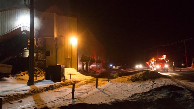 Intervention incendie à Groupe N.B.G. de Rivière-Bleue