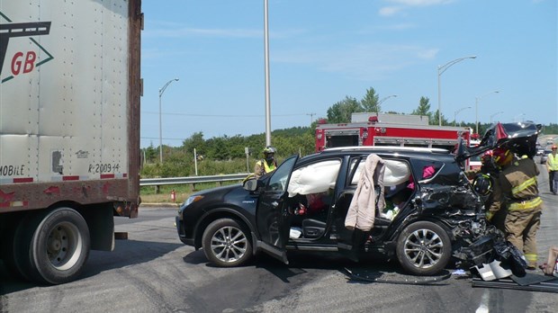 Collision impliquant cinq personnes à Notre-Dame-des-Neiges