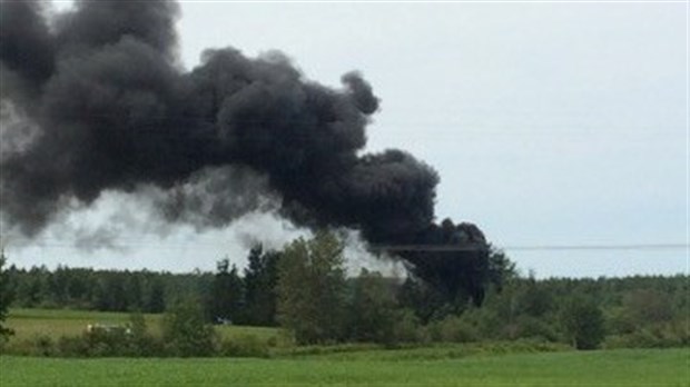 Incendie dans un boisé de Saint-Modeste