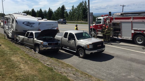 Accident à la halte routière de Notre-Dame-des-Neiges