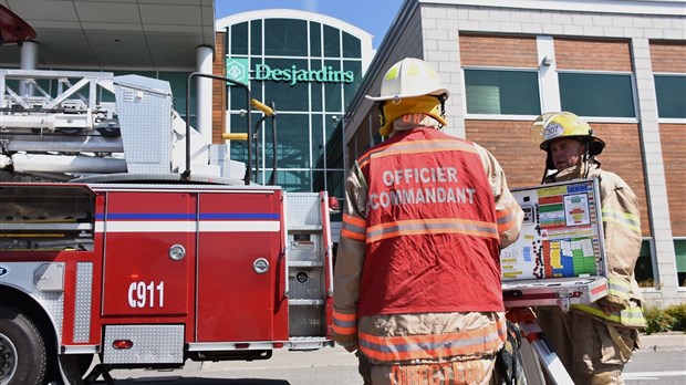 Intervention incendie à la Caisse populaire Desjardins de Rivière-du-Loup