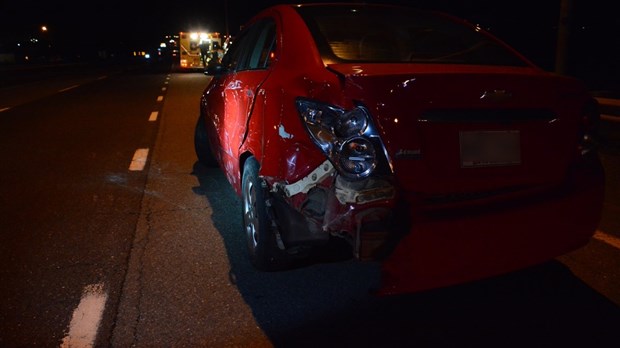 Collision sur l'autoroute 85 à Rivière-du-Loup