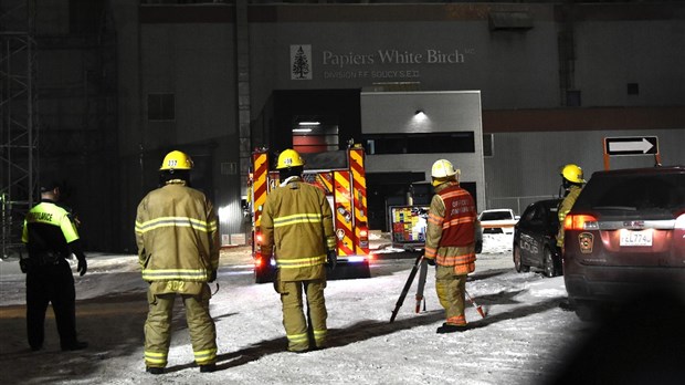 Intervention incendie à l'usine F.F. Soucy