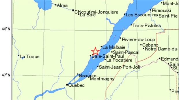 La terre tremble dans la région de Charlevoix