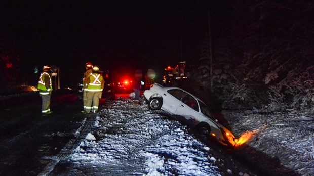 Sortie de route à Saint-Alexandre-de-Kamouraska