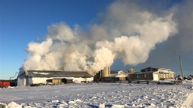 Incendie majeur à Saint-André-de-Kamouraska