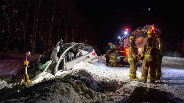 Collision avec un orignal à Saint-Hubert-de-Rivière-du-Loup 