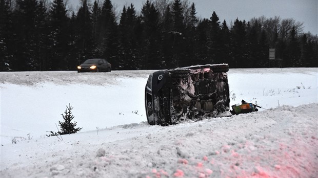 Capotage sur l’autoroute 20 