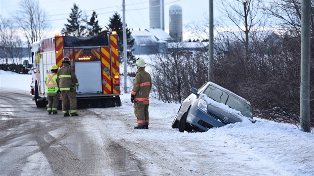 Sortie de route sur la rue Fraserville 