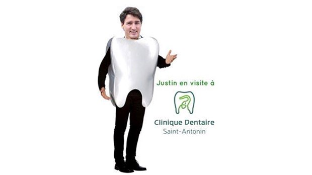 Justin Trudeau visite... la Clinique Dentaire Saint-Antonin