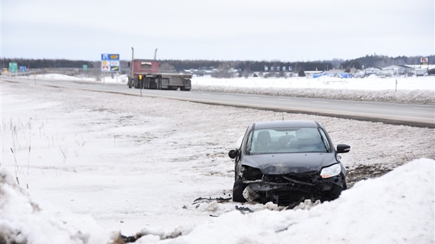 Embardée sur l'autoroute 20 à Rivière-du-Loup