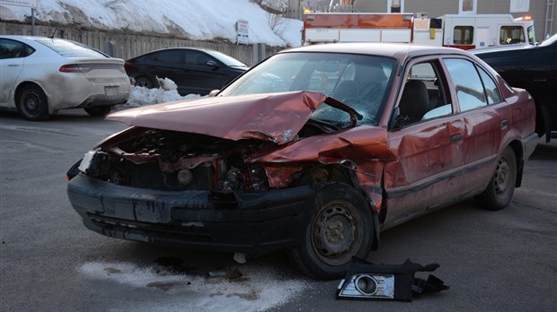 Collision sur la rue Témiscouata à Rivière-du-Loup
