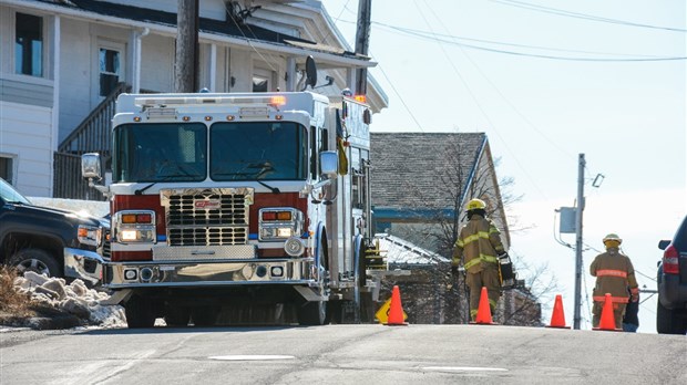 Intervention incendie sur la rue Amyot à Rivière-du-Loup