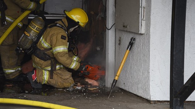 Intervention incendie sur la rue Sainte-Anne 