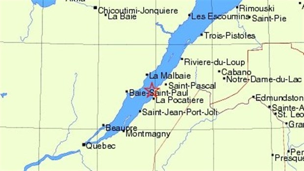 Tremblement de terre près de La Pocatière 