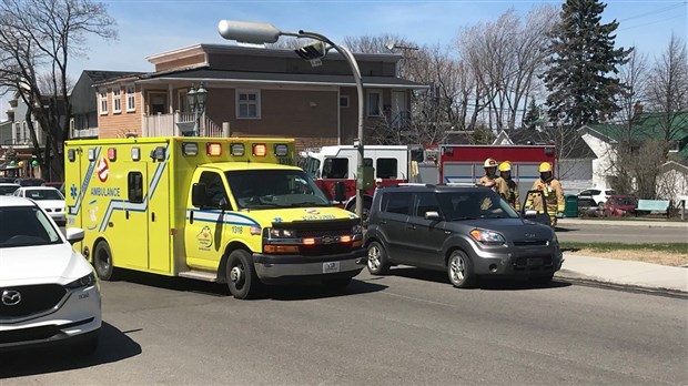 Collision au coin des rues Lafontaine et Frontenac 