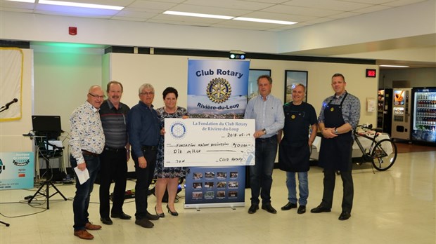 Le Club Rotary remet 10 000$ à la Maison Desjardins des soins palliatifs
