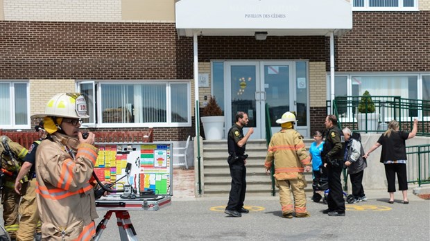 Intervention incendie au pavillon des Cèdres du Manoir Lafontaine 