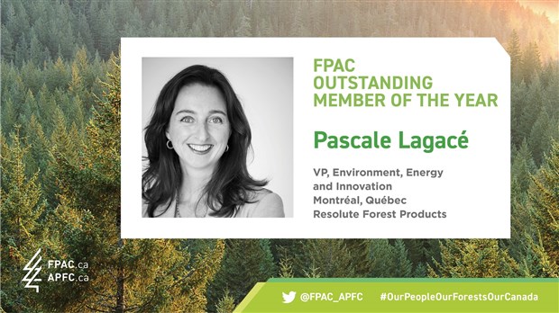 Pascale Lagacé reçoit un hommage de l’Association des produits forestiers du Canada
