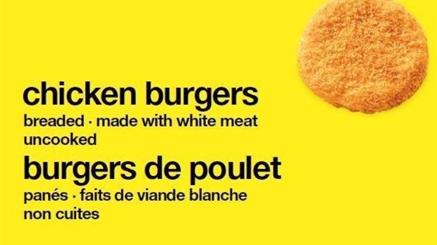  Loblaw rappelle certains Burgers de poulet sans nom