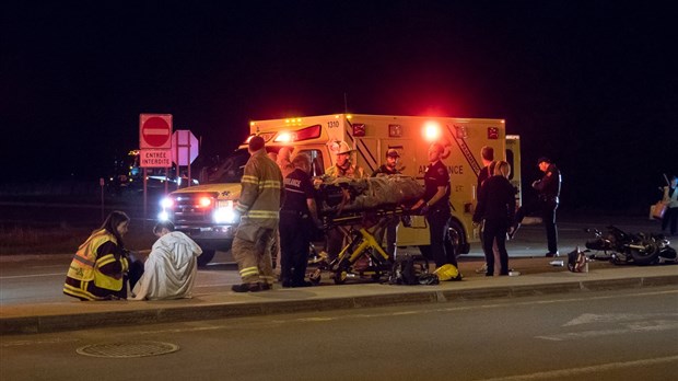 Violente collision impliquant un cyclomoteur à Rivière-du-Loup