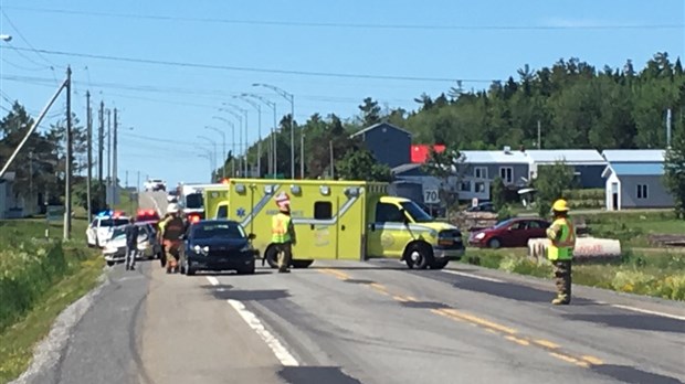 Accident sur la rue Beaubien à Rivière-du-Loup