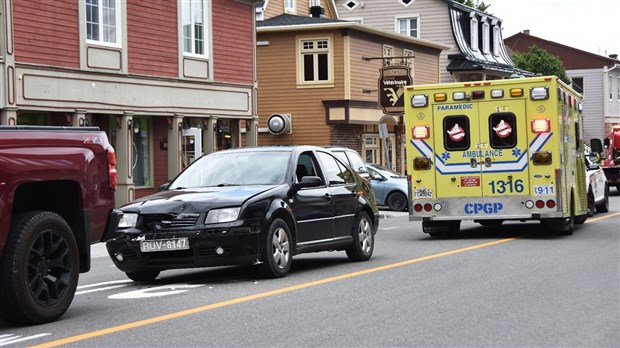 Collision sur la rue Lafontaine à Rivière-du-Loup 