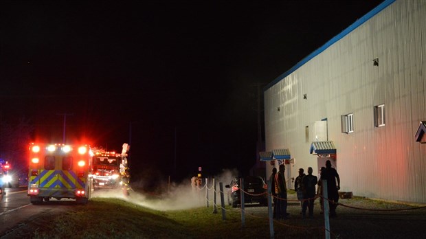 Intervention incendie au Moulin NBG de Rivière-Bleue