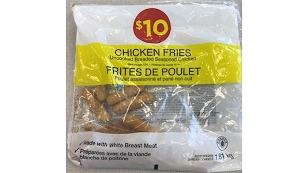 Rappel de frites de poulet possiblement contaminées par la bactérie Salmonella