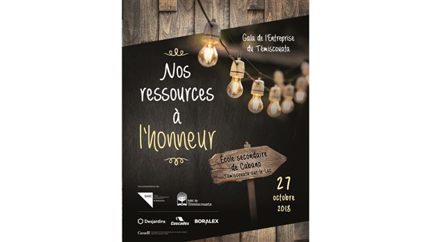 Gala de l’Entreprise 2018 du Témiscouata : nos ressources à l’honneur