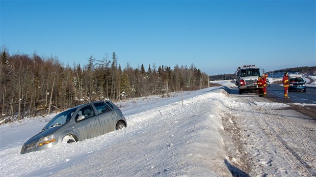 Sortie de route sur l’autoroute 20 