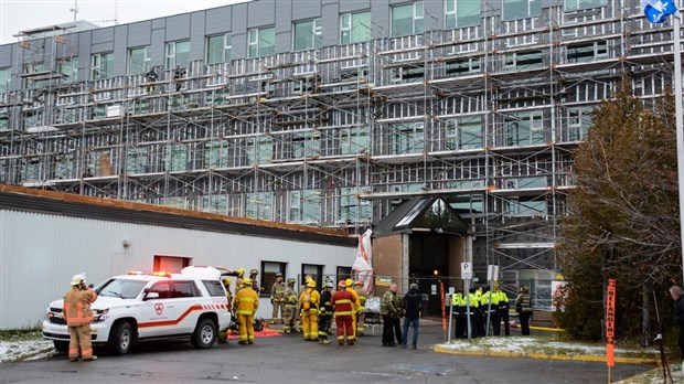 Intervention incendie au centre hospitalier de Trois-Pistoles 