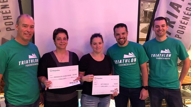 Triathlon Pohénégamook remet 1000 $ en dons