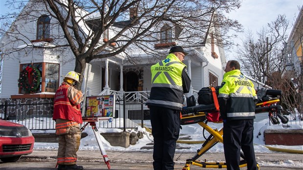 Intervention incendie à Rivière-du-Loup