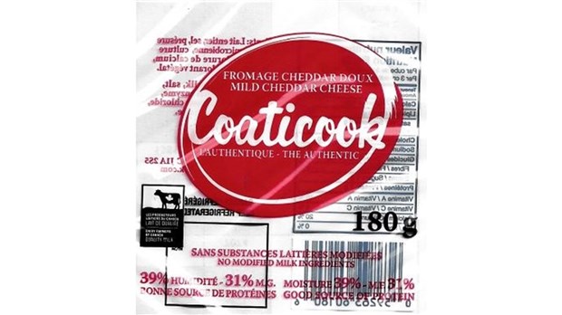 Rappel de certains fromages Cheddar Coaticook