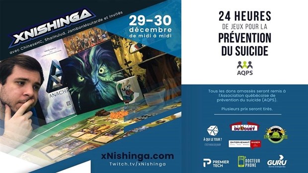 Vingt-quatre heures de jeux pour la prévention du suicide