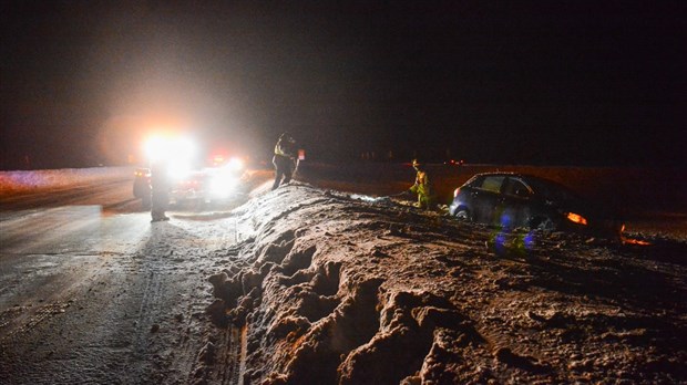 Sortie de route à Saint-Alexandre-de-Kamouraska