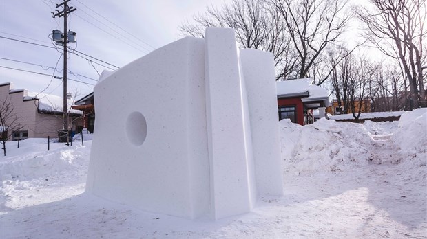 Les gagnants du 24e Concours intercollégial de sculpture sur neige