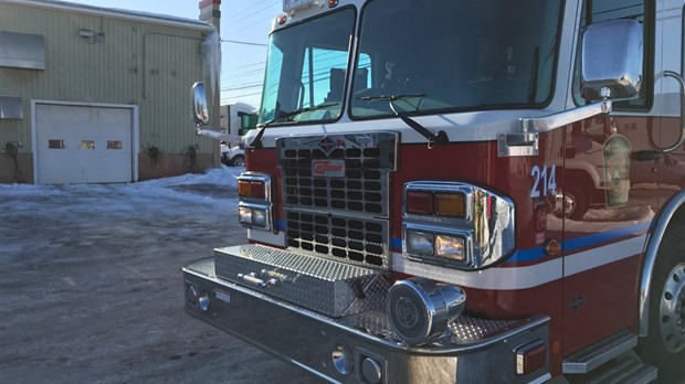 Intervention incendie sur la rue Témiscouata à Rivière-du-Loup