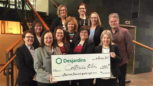 L’équipe de la populaire Caisse Desjardins de Rivière-du-Loup donne à Centraide