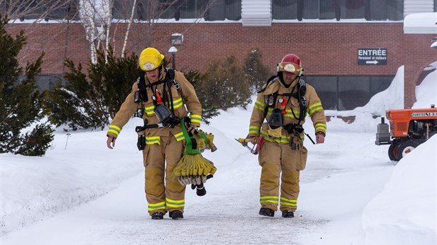 Intervention incendie à l'École secondaire de Rivière-du-Loup