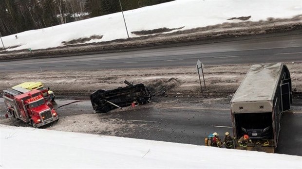 Accident sur l’autoroute 85 à Dégelis 