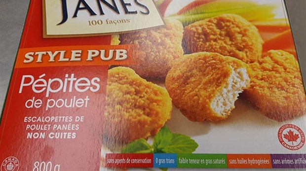 Rappel de pépites de poulet de marque Janes en raison de la bactérie Salmonella