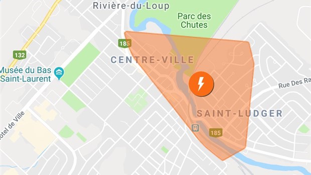 Panne d'électricité au centre-ville de Rivière-du-Loup