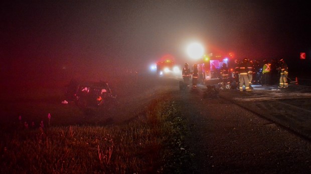 Accident sur la route 132 à Notre-Dame-des-Neiges