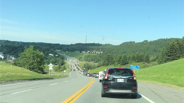 Congestion sur la route 132 à Notre-Dame-des-Neiges